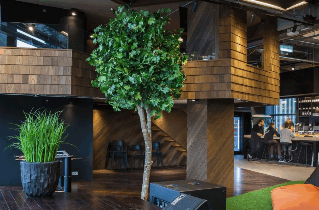 5 ideas how to use wood in an office: bring biophilic design to life 1 Wood in the office