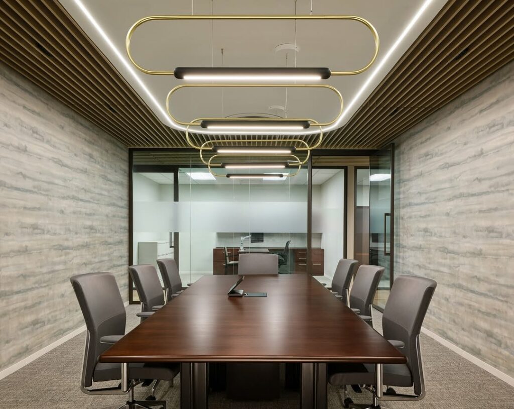 wood meeting desk