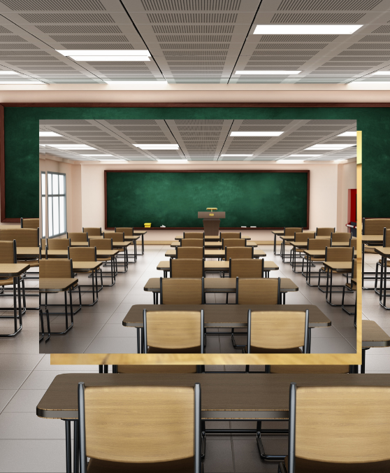 Wood‑furnished-classrooms