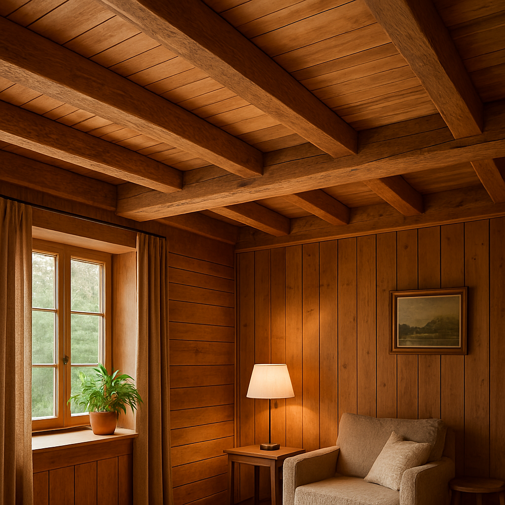 wood paneling brings warmth and a natural rhythm to a space